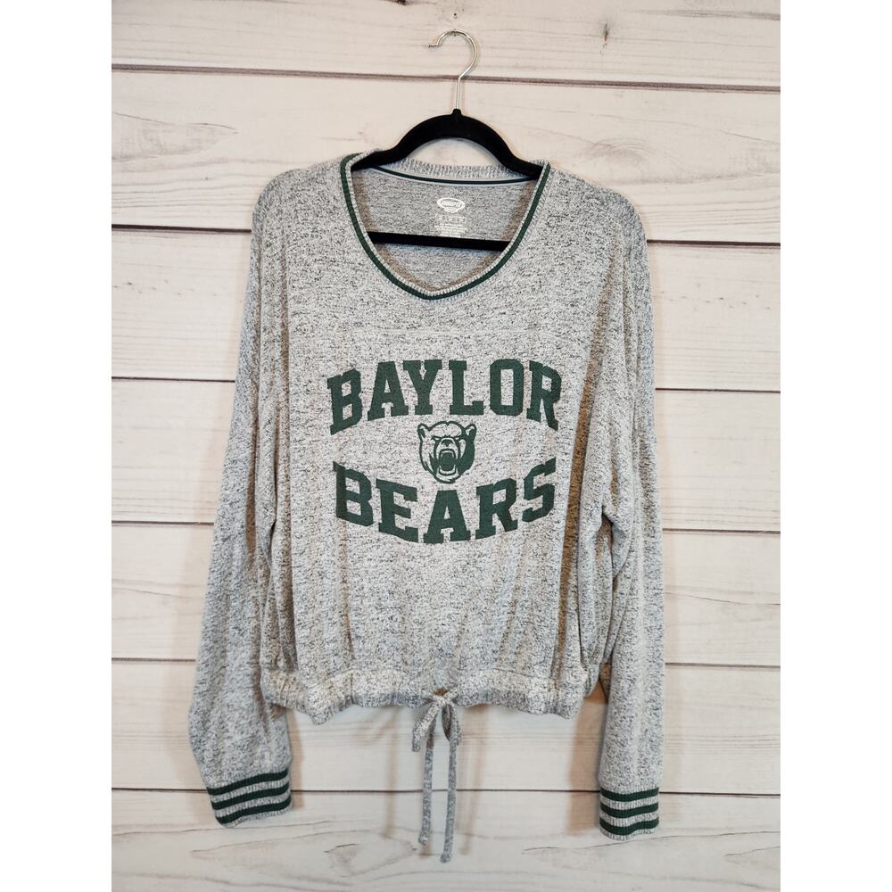 Concepts‎ Sport Womens Baylor Bears Gray Long Sleeve Pullover Sweater Size XL